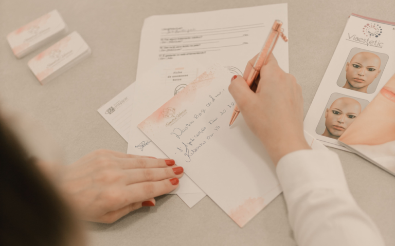 Med spa appointment setting notes and treatment consultation forms